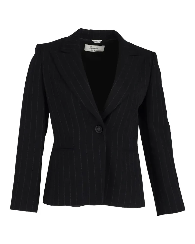 Max Mara striped peaked-lapel blazer - Schwarz Schwarz