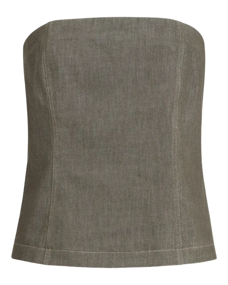 Brunello Cucinelli Bandeau-Top in Jeansoptik - Grün Grün