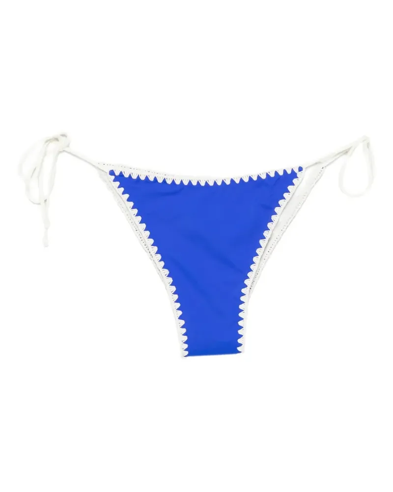 Leslie Amon Lucy crochet-trim bikini bottom - Blau Blau