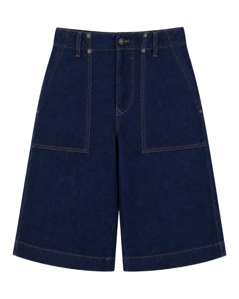 Versace Jeans Jeans-Shorts mit Kontrastnähten - Blau Blau