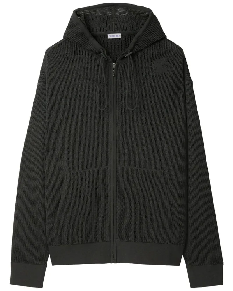 Burberry Kapuzenjacke mit Reißverschluss - Schwarz Schwarz