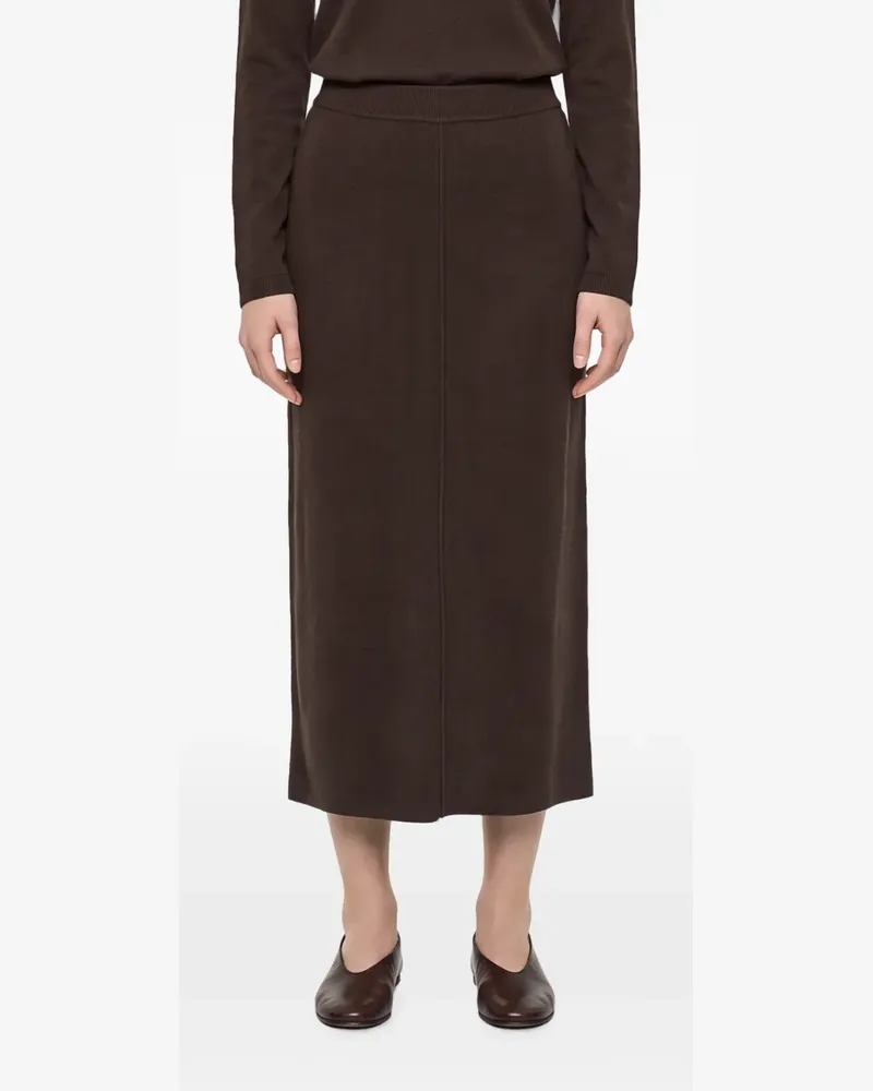 Antonelli Firenze Florida fine-knit slit-back skirt - Braun Braun