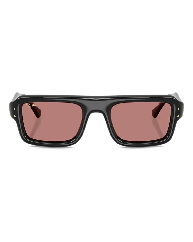 Ray Ban Sonnenbrille mit eckigem Gestell - Schwarz Schwarz