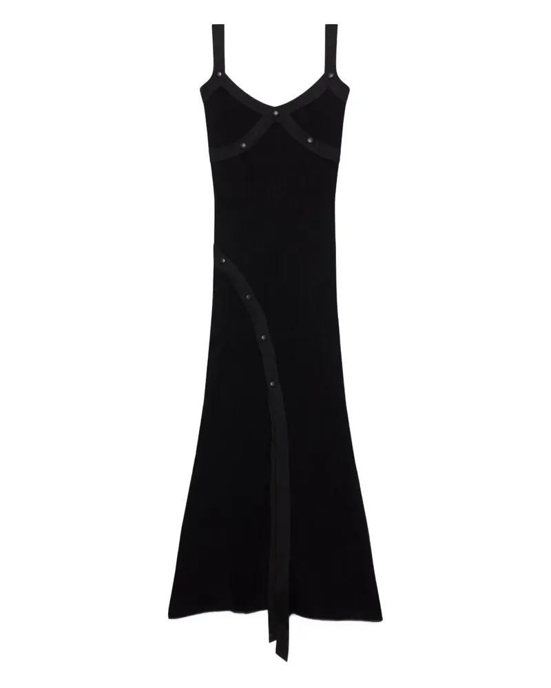 GCDS Kleid mit geknöpften Trägern - Schwarz Schwarz