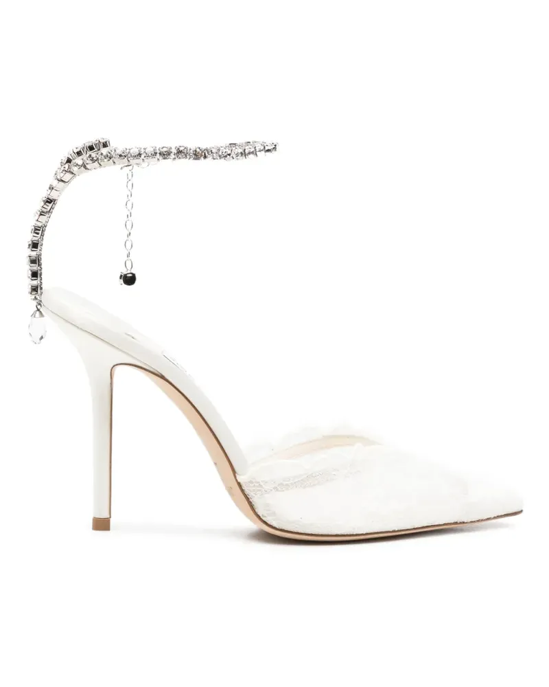 Jimmy Choo Saeda Pumps mit Kristallen - Weiß Weiß