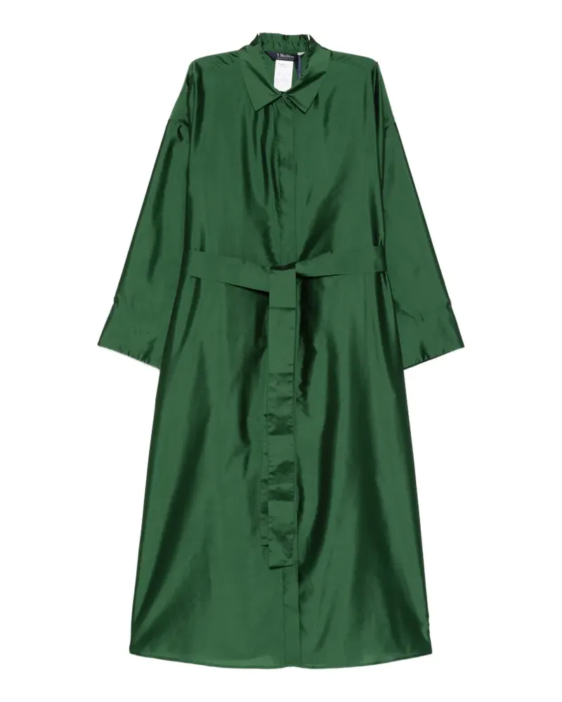 Max Mara Manna belted shirt midi dress - Grün Grün