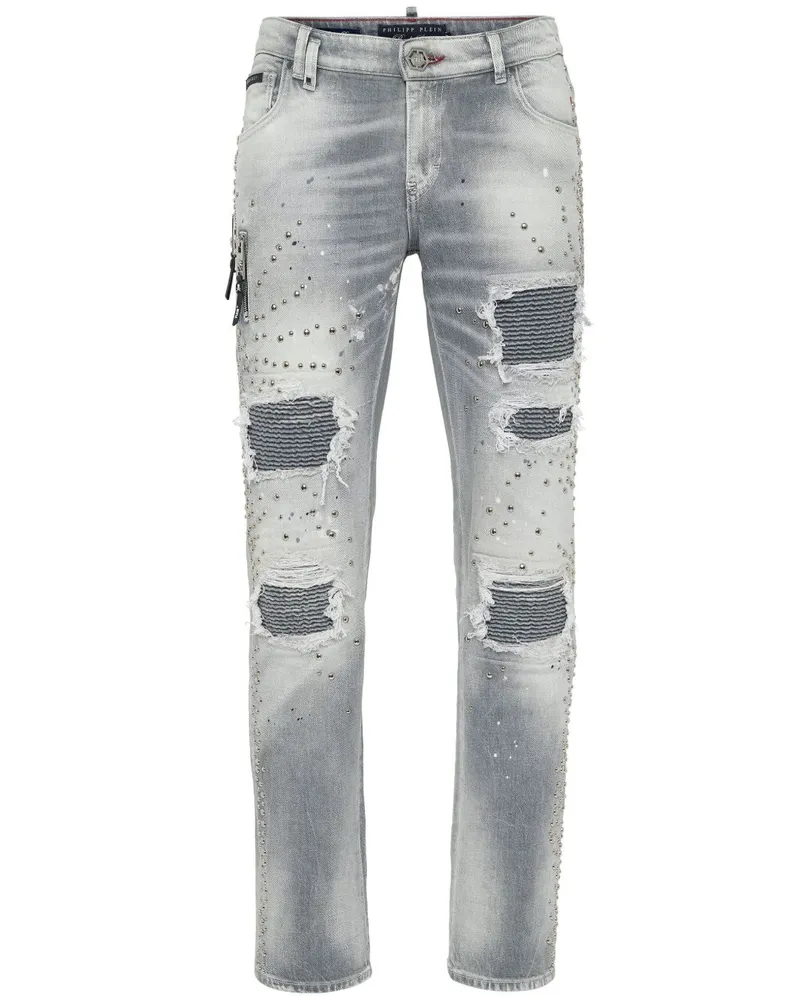 Philipp Plein Jeans mit Nieten - Grau Grau