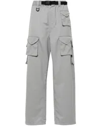 Y-3 Cargohose mit Logo-Print Grau