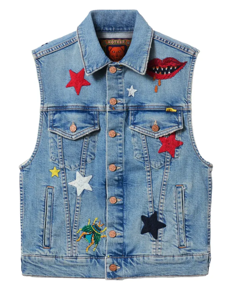 La DoubleJ x Mother The Clean Armhole Drifter Weste - Blau Blau