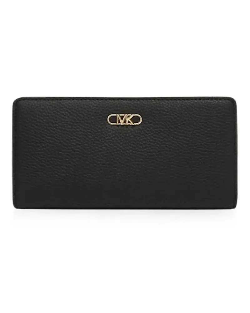 Michael Kors grained-leather snap-fastening wallet - Schwarz Schwarz
