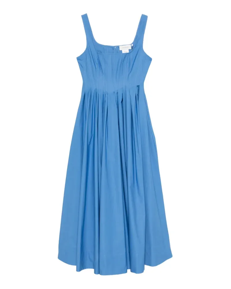 SPORTMAX Giro square-neck A-line maxi dress - Blau Blau