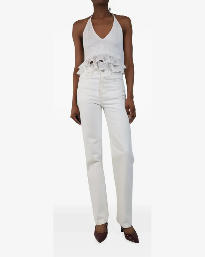 Totême cotton straight-leg jeans - Weiß Weiß