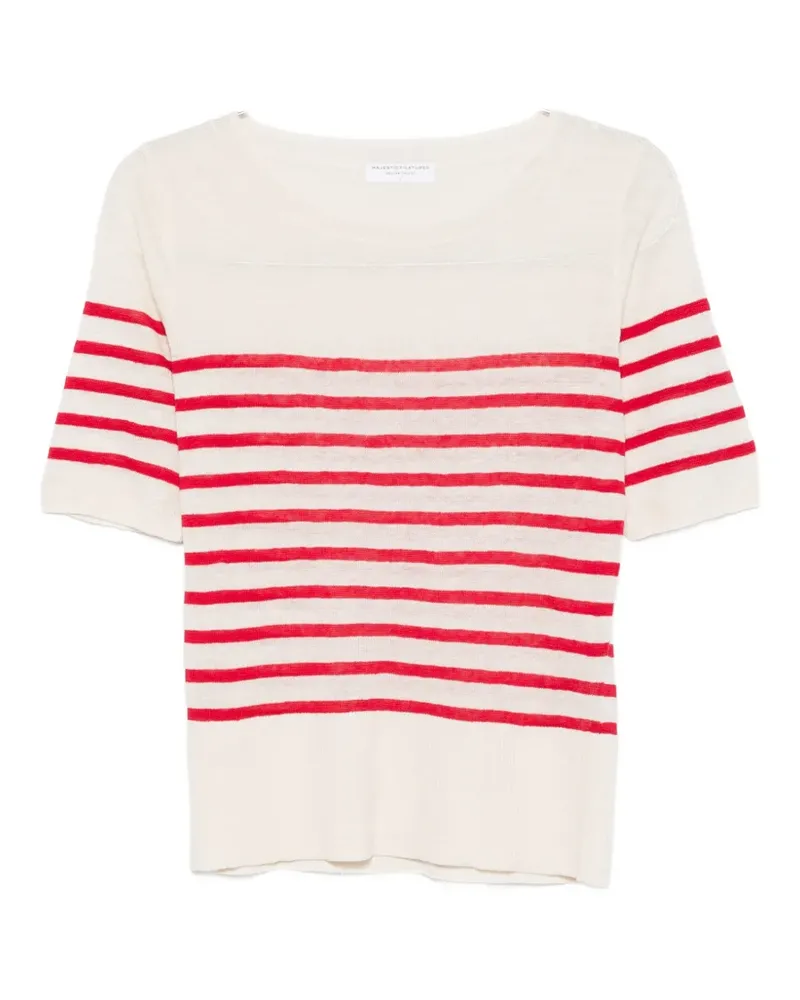 Majestic striped round-neck T-shirt - Nude Nude