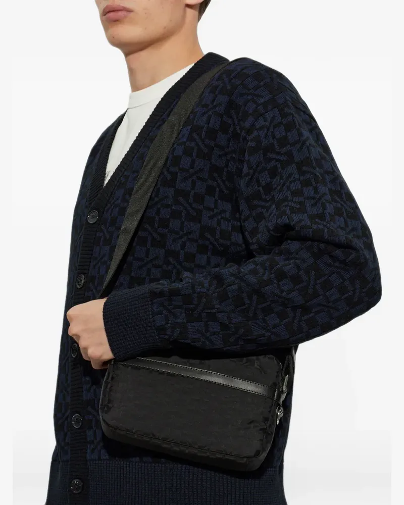 Kenzo monogram-jacquard messenger bag - Schwarz Schwarz