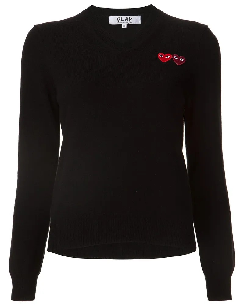 Comme des Garçons Pullover mit V-Ausschnitt - Schwarz Schwarz