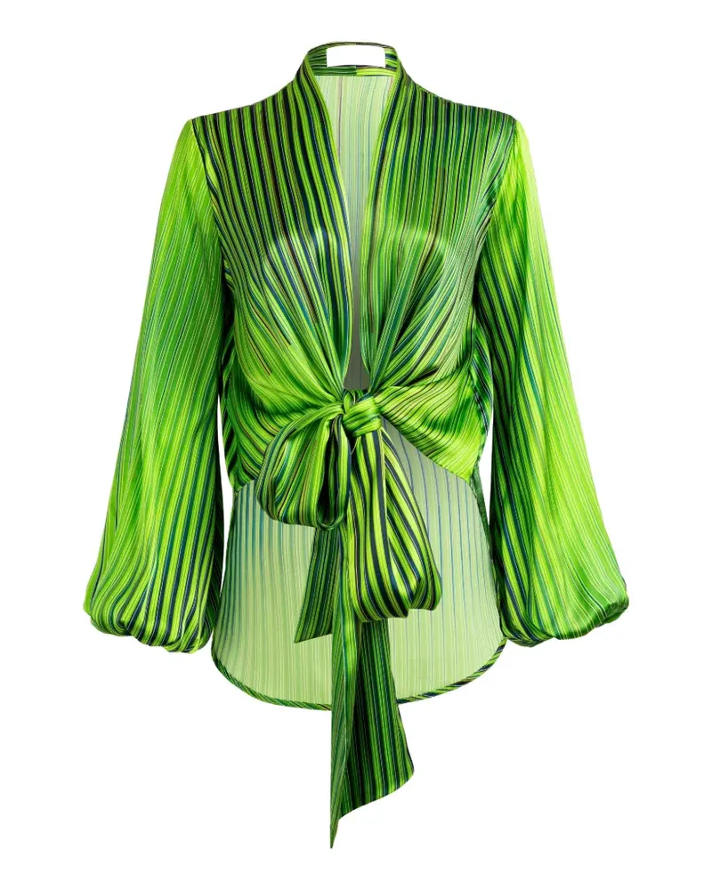 Silvia Tcherassi Honey tie-fastening striped blouse - Grün Grün