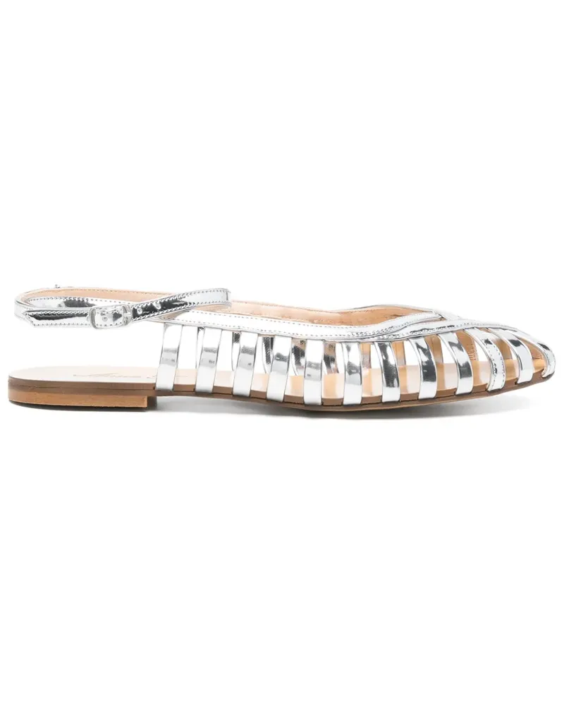 Anna F. Ballerinas im Metallic-Look - Silber Silber
