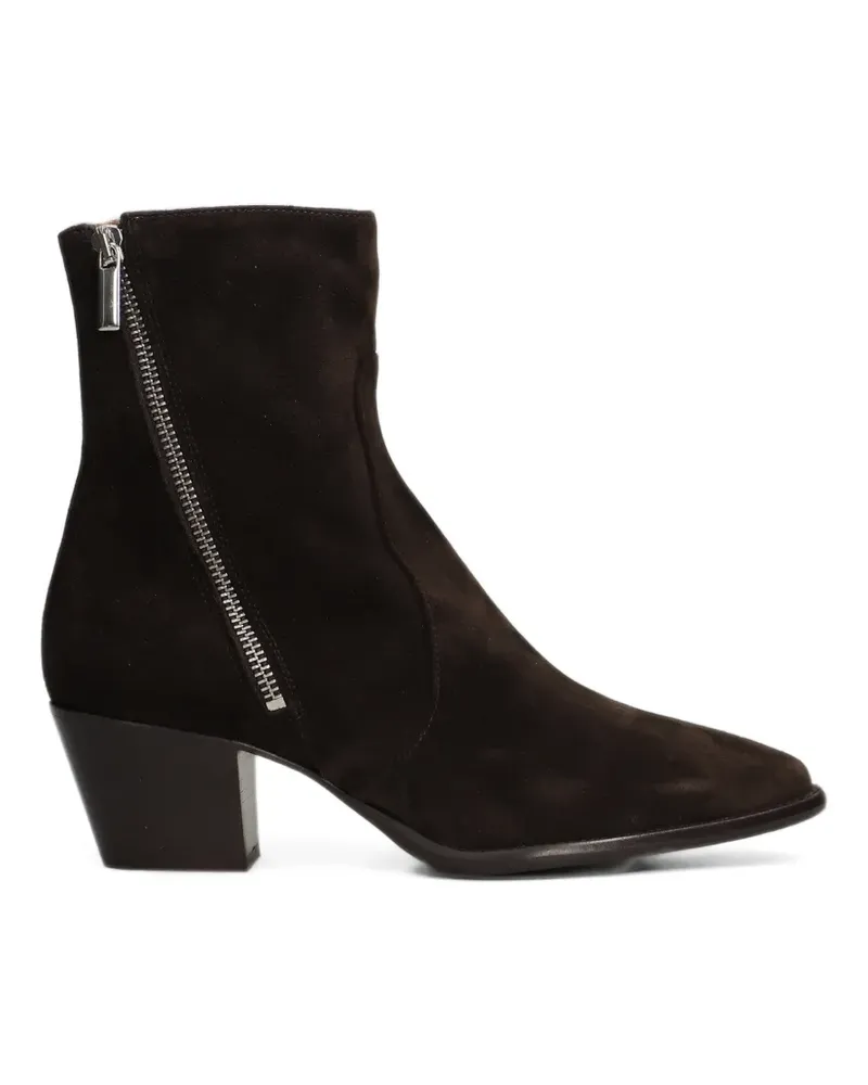 Anna F. suede side-zip ankle boots - Braun Braun