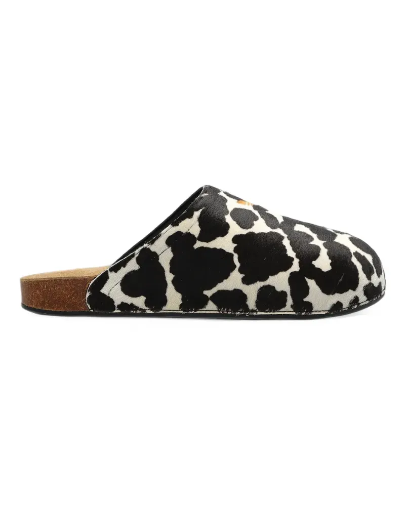 adidas Adimule Mules mit Kuhprint - Schwarz Schwarz