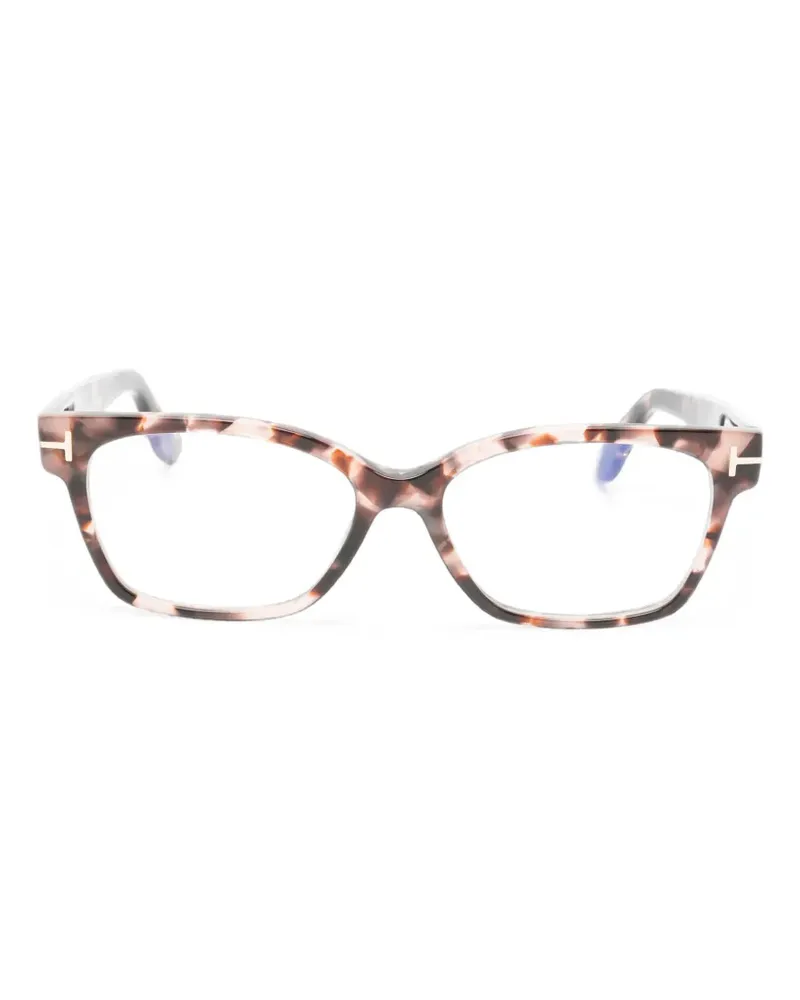 Tom Ford Eckige Brille in Schildpattoptik - Braun Braun