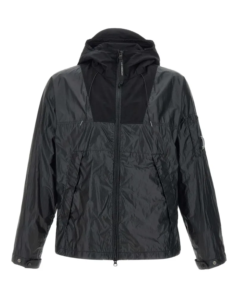 C.P. Company Halbhohe Kapuzenjacke - Schwarz Schwarz