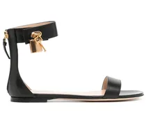 Sandalen aus Leder - Schwarz