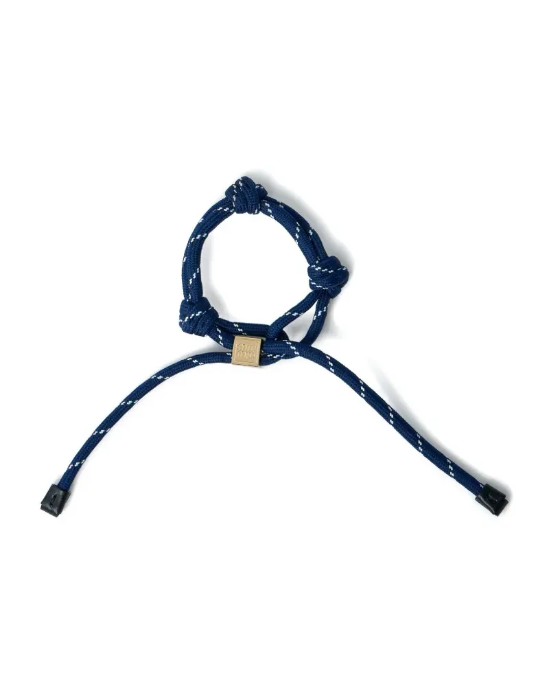 Miu Miu Kordelarmband mit Knoten - Blau Blau
