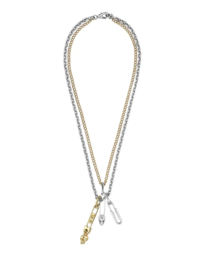 Philipp Plein pin-pendant necklace - Gold Gold