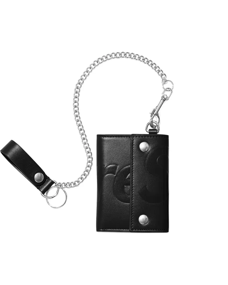 Supreme Being debossed-logo chain-link wallet - Schwarz Schwarz