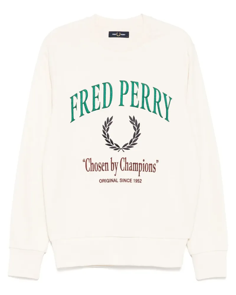 Fred Perry Sweatshirt mit Logo-Stickerei - Nude Nude