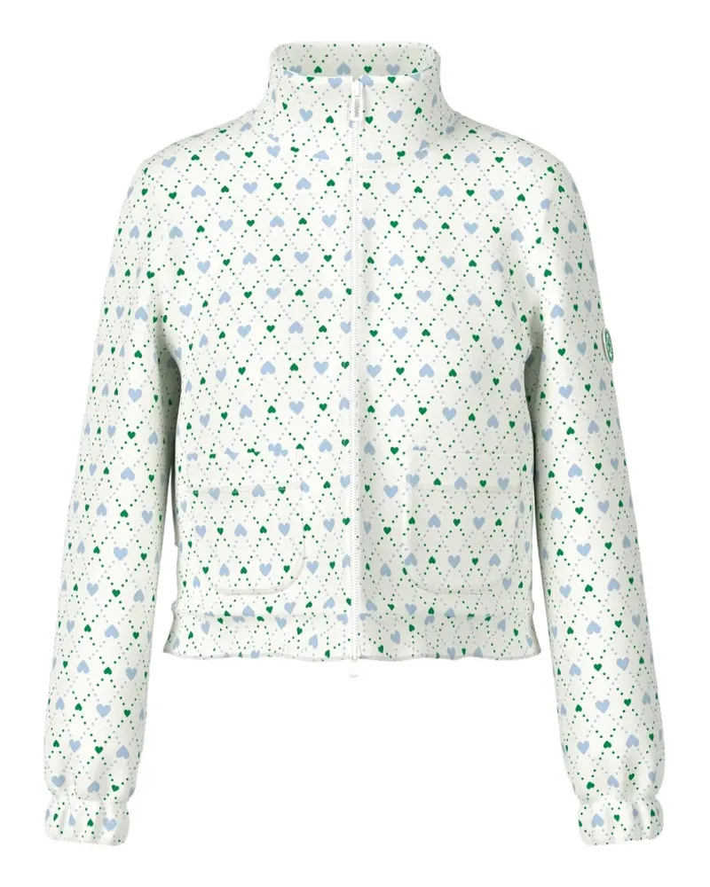 Marc Cain heart-pattern jacket - Weiß Weiß