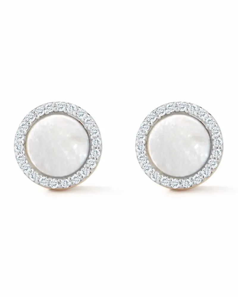 MATEO 14kt Gelbgoldohrstecker mit Diamanten Gold