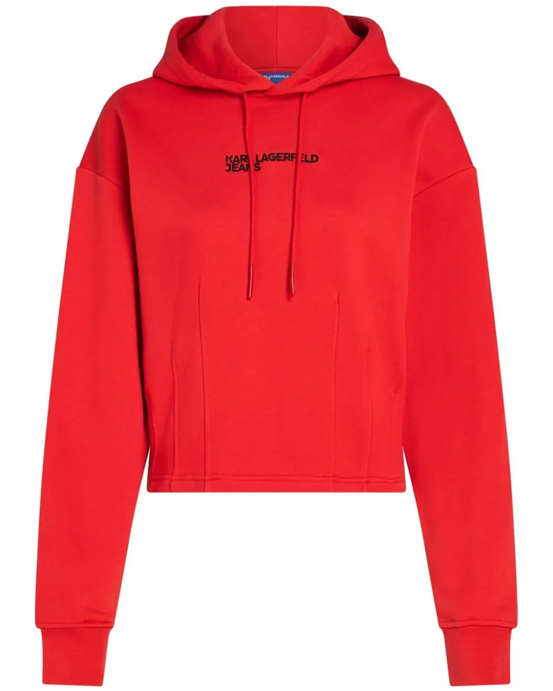 Karl Lagerfeld Hoodie mit Biesen - Rot Rot