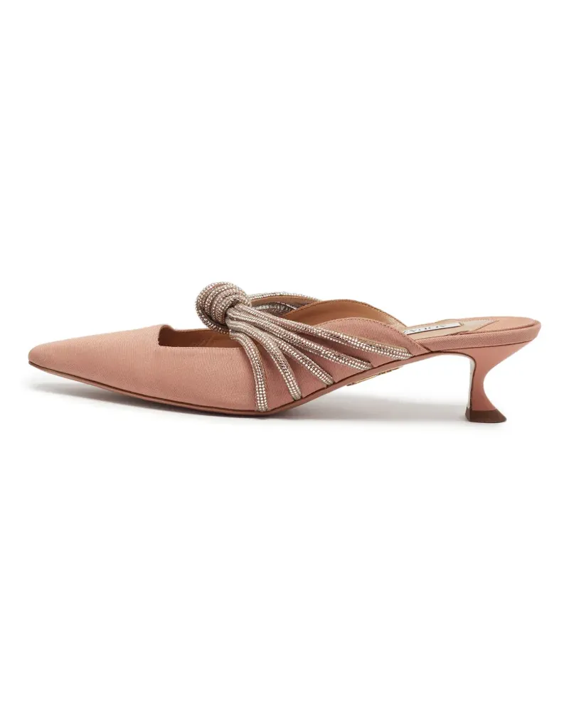 Aquazzura Celeste Mules mit Kristallen - Rosa Rosa