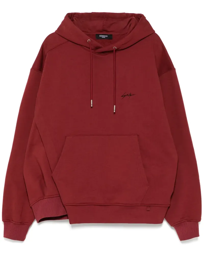 SONGZIO Langärmeliger Hoodie - Rot Rot