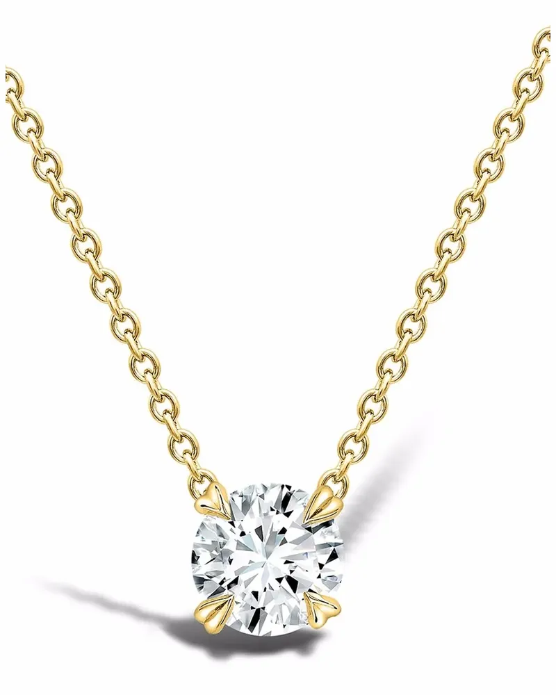 Pragnell 18kt Gelbgoldhalskette mit einem Diamanten Gold