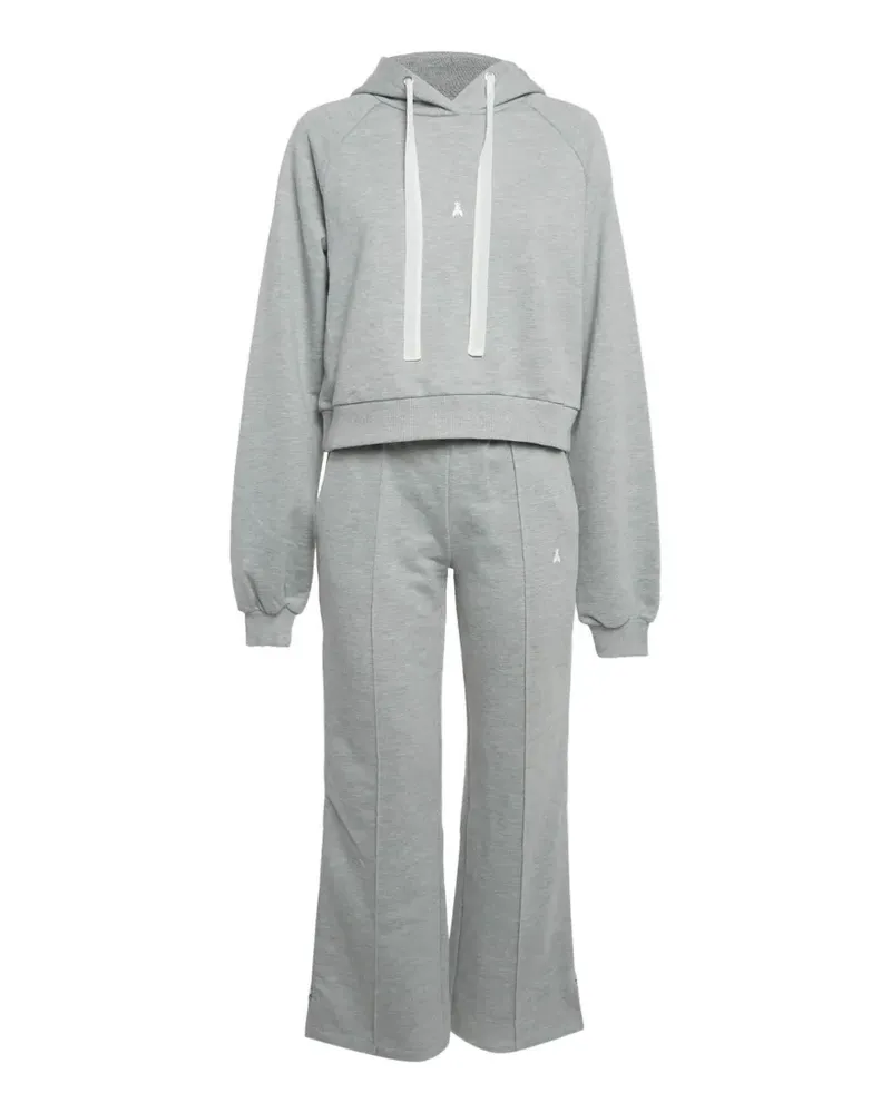 Patrizia Pepe logo-embossed knit sweater and trousers set - Grau Grau