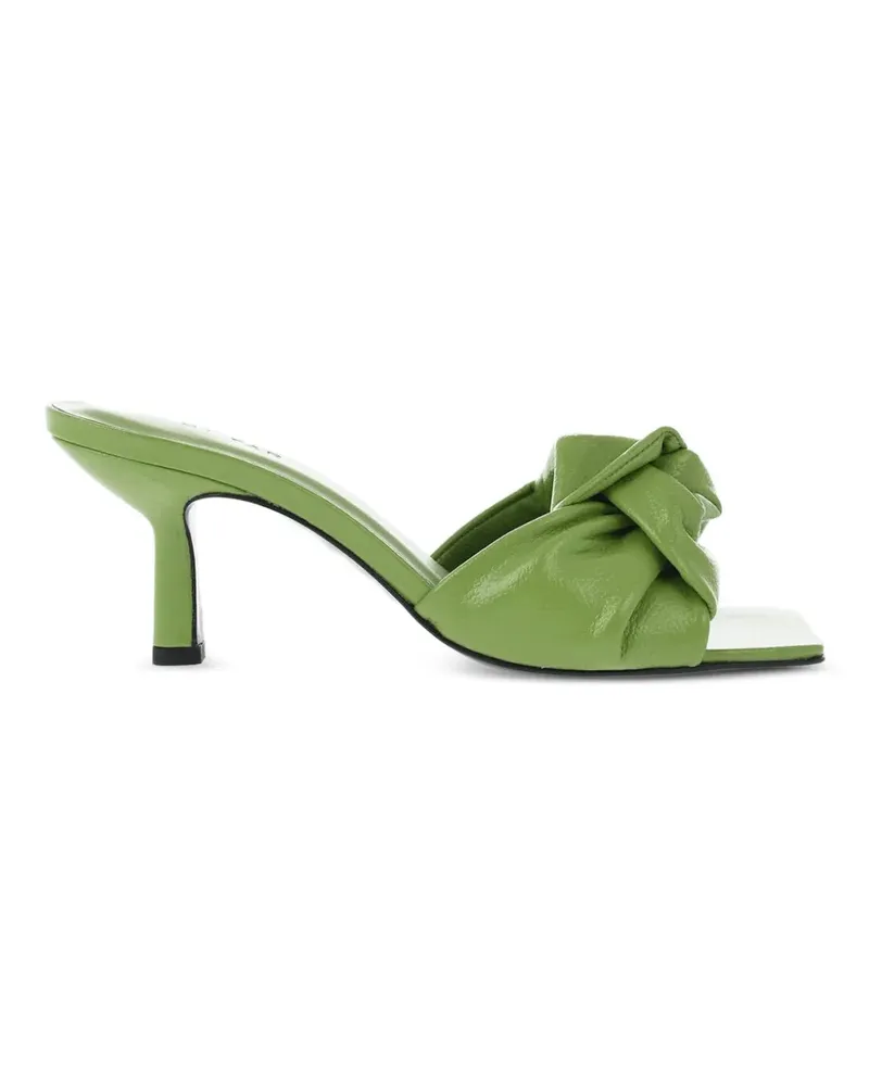by FAR Lana knotted leather mules - Grün Grün