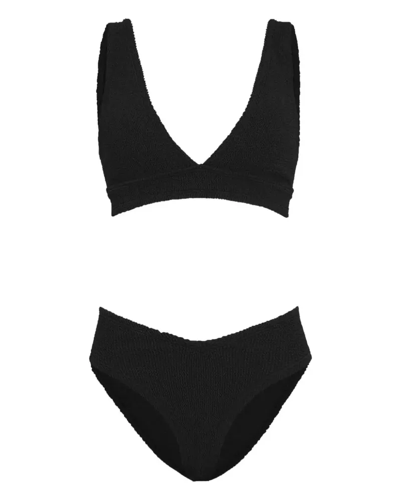 Hunza G Angel Bikini mit strukturiertem Finish - Schwarz Schwarz