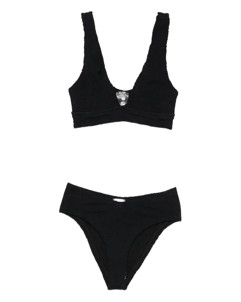 Hunza G Angel Bikini mit strukturiertem Finish - Schwarz Schwarz