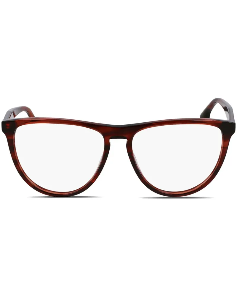 Victoria Beckham Gestreifte Brille - Rot Rot
