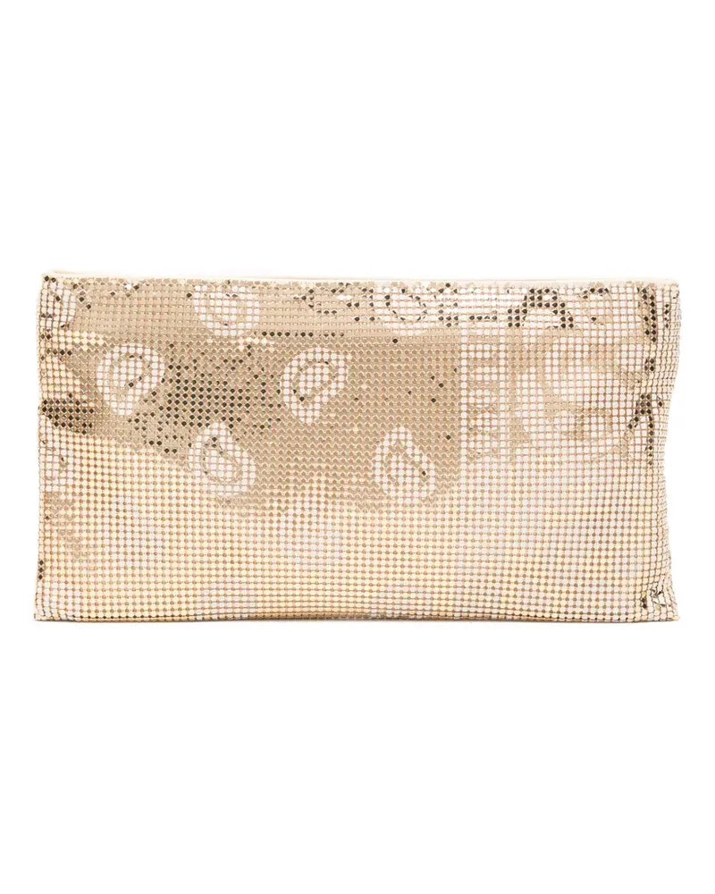 Benedetta Bruzziches bandana-print clutch bag - Gold Gold