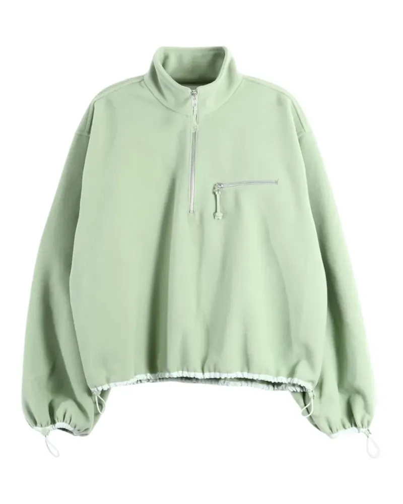 Cecilie Bahnsen Frederik half-zip drawstring polo top - Grün Grün