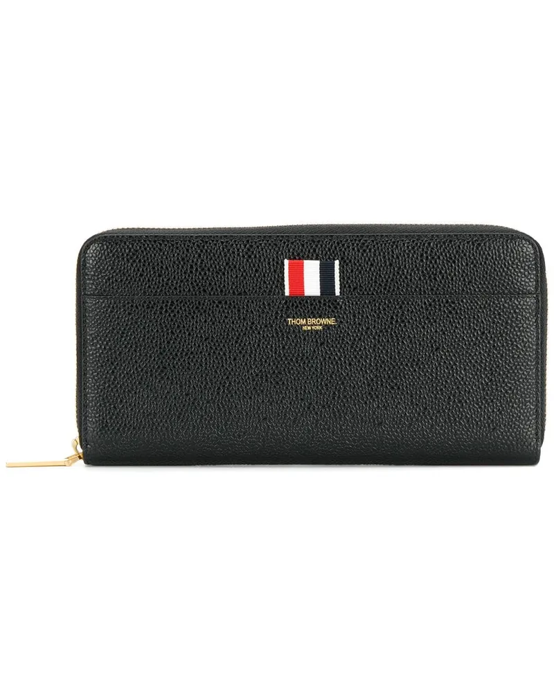 Thom Browne Portemonnaie mit Streifen-Detail - Schwarz Schwarz