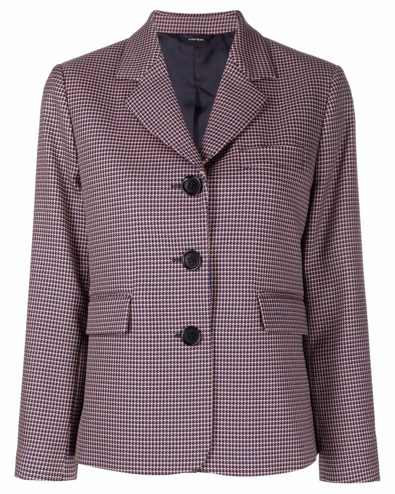 ASPESI Blazer mit Hahnentrittmuster - Rosa Rosa