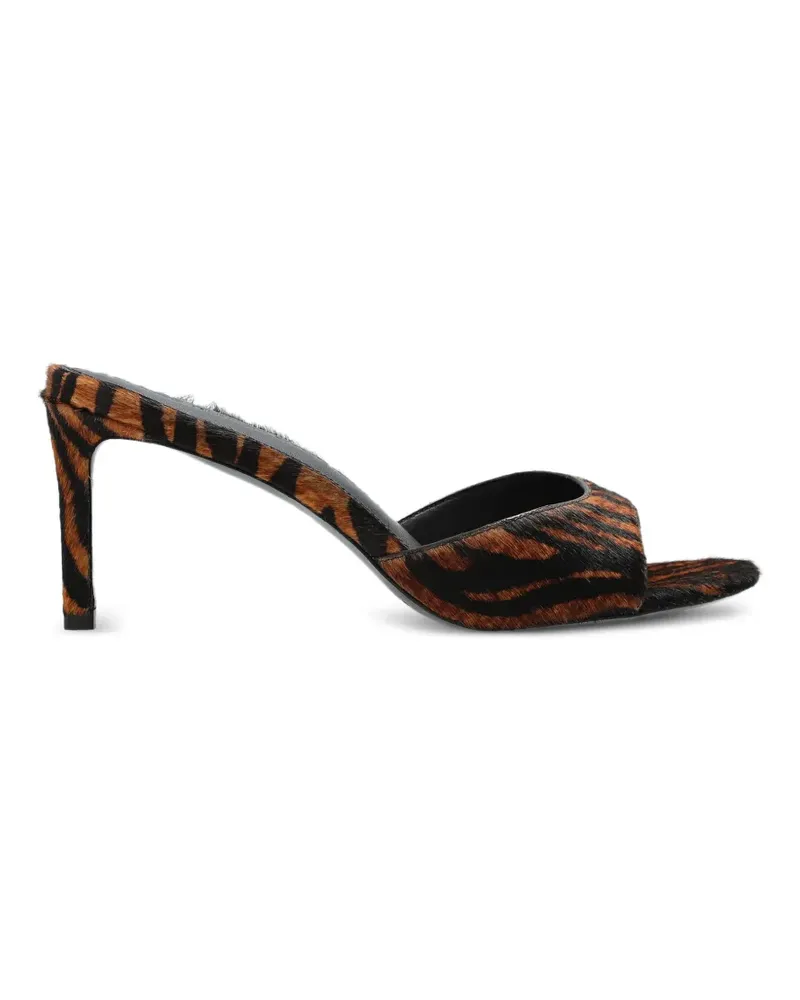 BLACK SUEDE STUDIO Freddie Sandalen mit Tiger-Print - Braun Braun