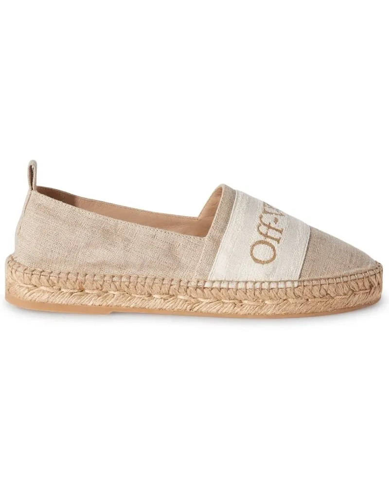 OFF-WHITE Bookish Espadrilles aus Canvas - Nude Nude
