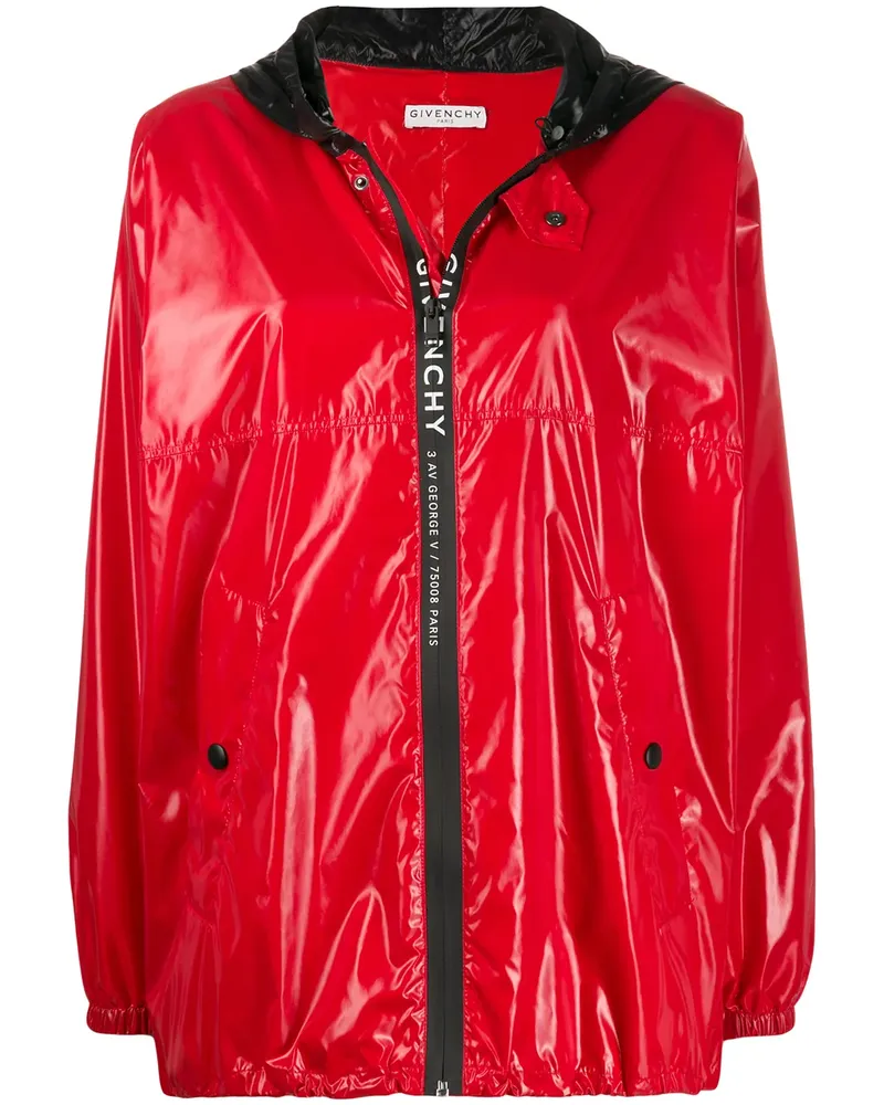 Givenchy Regenjacke mit Kapuze - Rot Rot