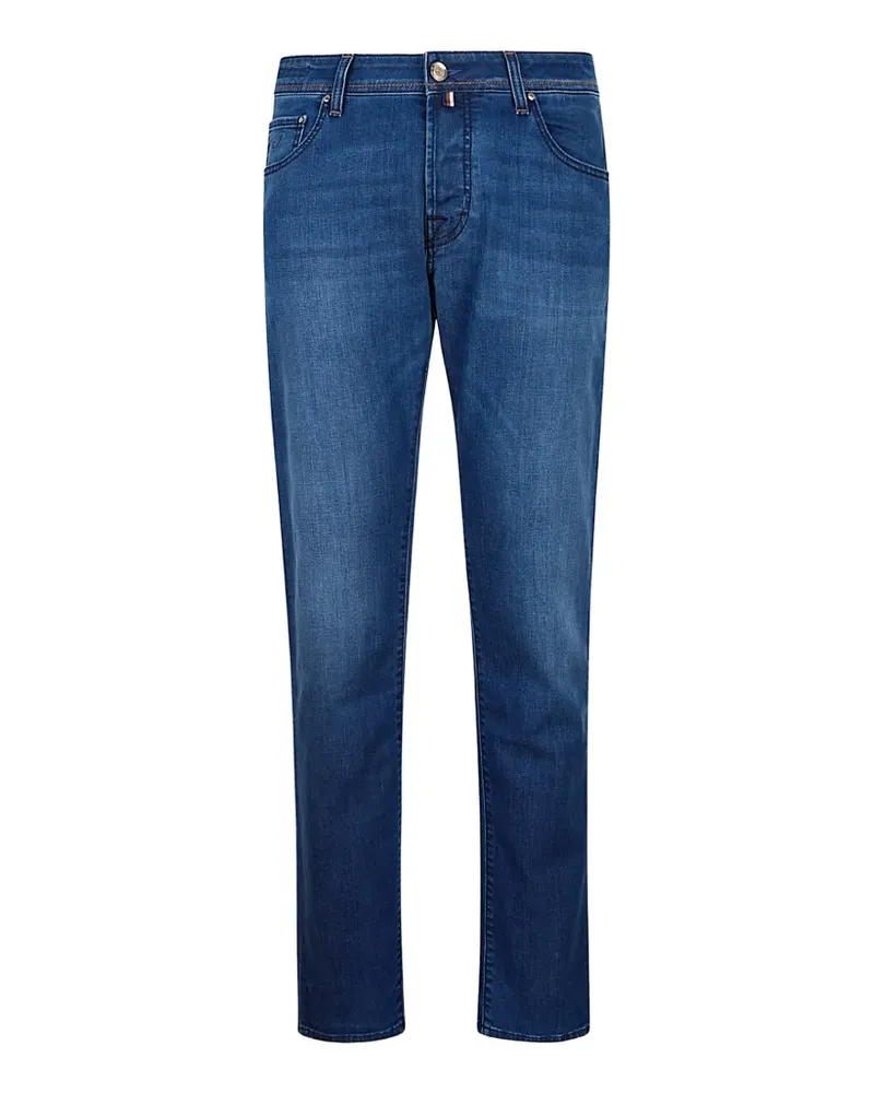 Jacob Cohën Straight-Leg-Jeans mit Logo-Patch - Blau Blau
