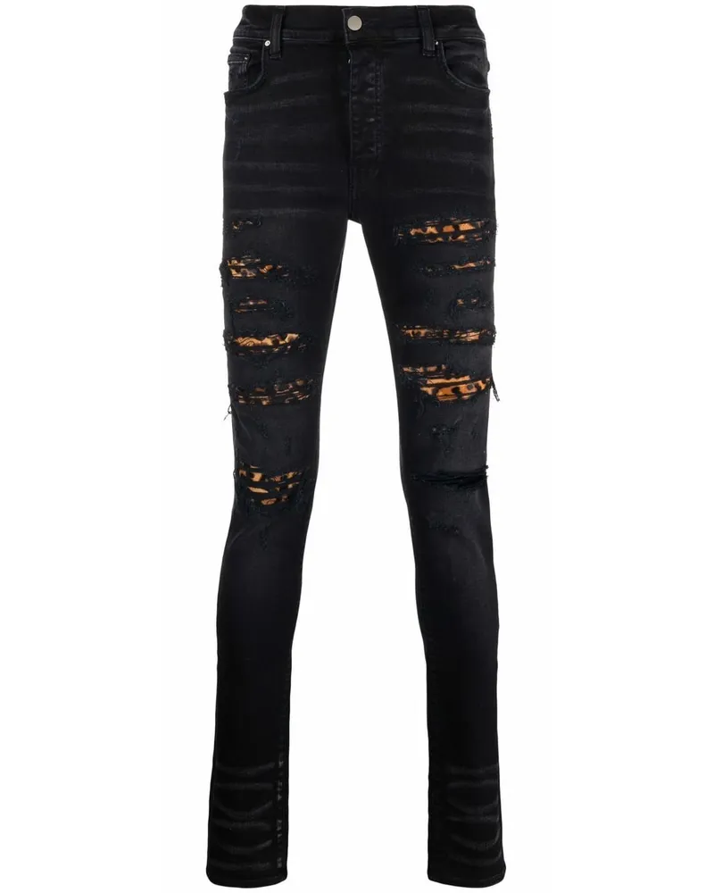 Amiri Halbhohe MX1 Skinny-Jeans - Schwarz Schwarz